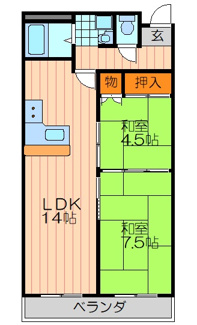 【間取り】 | パレロワイヤル