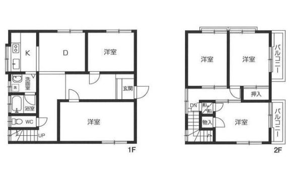 【中古】坂戸市善能寺中古住宅の間取り