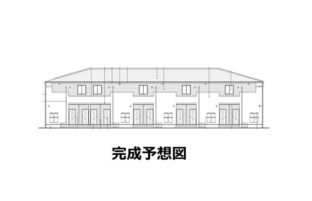 総社市中央６丁目のアパートの外観|イメージパース