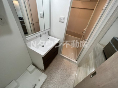 【洗面所】 | ボーデュキャナル幅下 | 脱衣スペースもあります