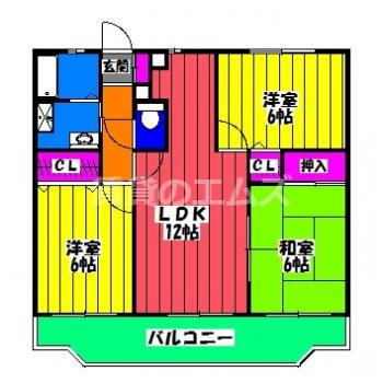 【間取り】 | グランデージ空港南 | グランデージ空港南の間取り