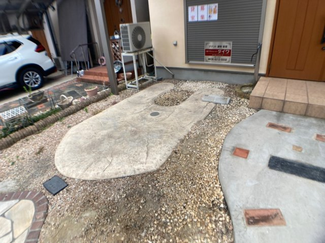 上小阪貸一軒家の駐車場