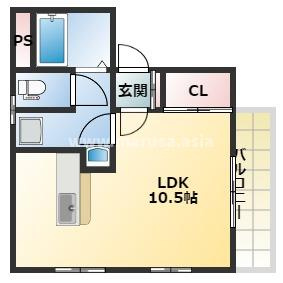 第1三重野コーポの間取り