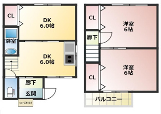 【間取り】 | 南本町２丁目戸建て