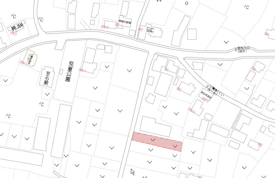 北諸県郡三股町大字宮村の売地の土地図