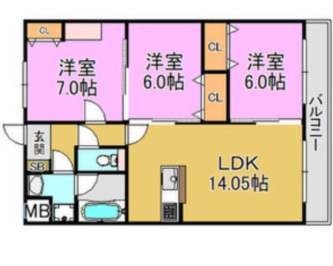 【間取り】 | レーヴメゾン羽衣