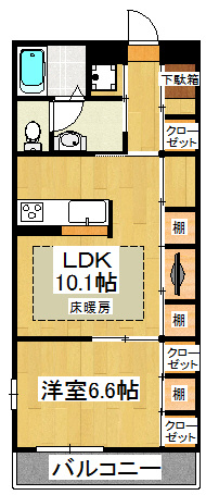 リブリ・クレッセント宮本の間取り