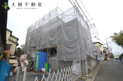 【外観】 | 海老名市大谷北4丁目　新築戸建て　全１棟　【仲介手数料無料】 | ※令和4年12月上旬に撮影