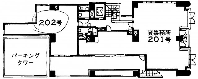 荒川区東日暮里５丁目の事務所の間取り