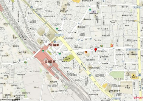 荒川区東日暮里５丁目の事務所の地図