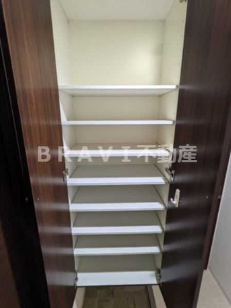 ZERO ONE谷町 BRAVI不動産の玄関|【ZERO ONE 谷町】シューズボックス