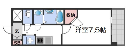 【間取り】 | ワールドアイ難波南PORTA