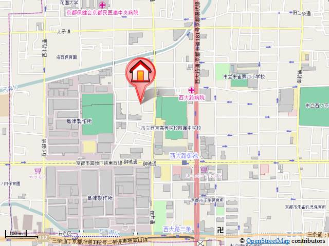 アルカスNEXT御池（旧：ドーリアNEXT御池）の地図