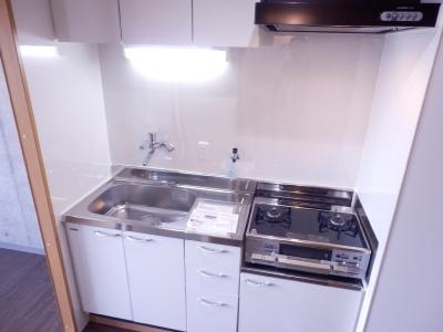 アルカスNEXT御池（旧：ドーリアNEXT御池）のキッチン|２口ガスコンロ設置可