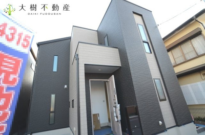 【外観】 | 海老名市中野2丁目　新築戸建て　全２棟　【仲介手数料無料】 | 建物完成しました！！内見可能です♪