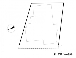 【区画図】 | 志木市本町3丁目　戸建 | 再建築不可（建築基準法の道路に未接道）