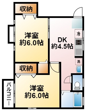 シティハイムヴィエントBの間取り