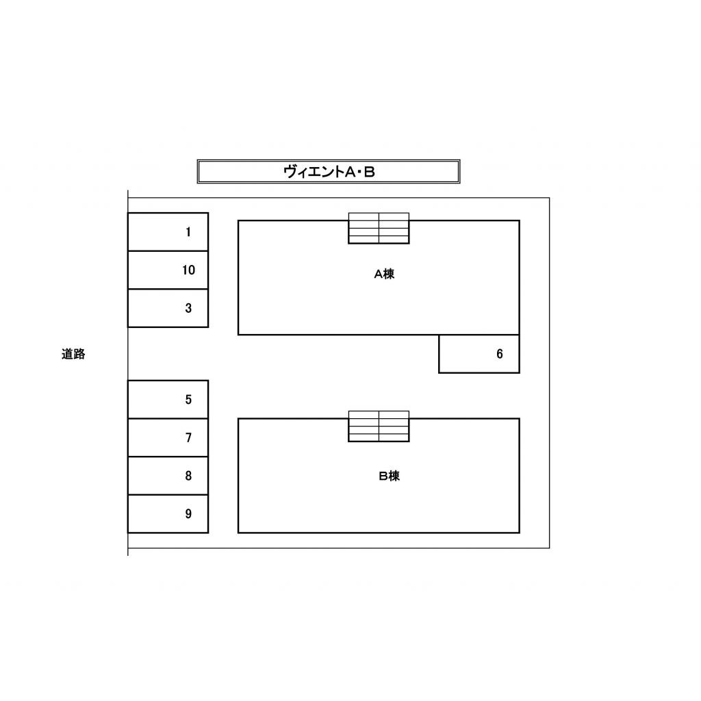 シティハイムヴィエントBの区画図