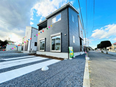 【外観】 | ケイアイリッカ牛久市栄町５期（全２棟）2号棟 | ご購入までの流れ、住宅ローンのこと、保険のこと、住まいの全てを見て・聞いて・相談できる！リブパートナーズでは、お客様のご要望に真摯に耳を傾け情報をより迅速にお届けします！なんでもお気軽にお話下さい。