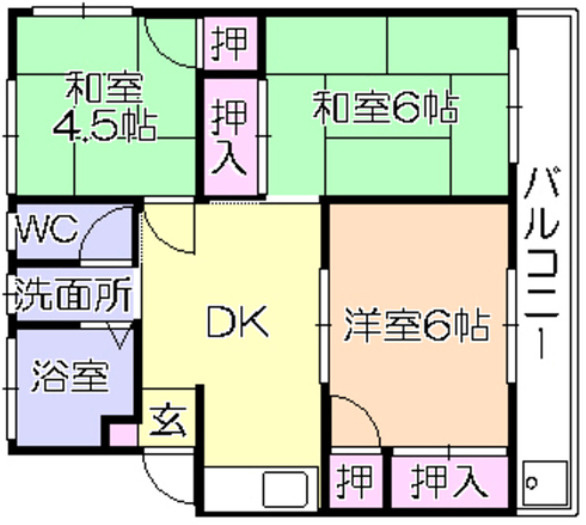 グリーンハイツ【10.000円キャッシュバック対象】の間取り