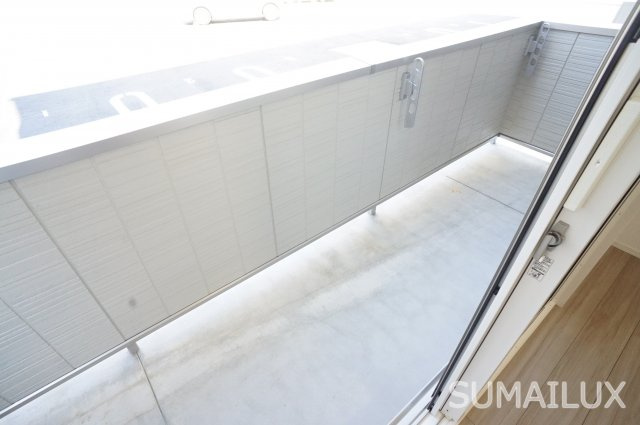 熊本市南区日吉２丁目のアパートのバルコニー