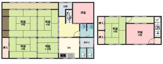 【間取り】 | 氷上町香良中古住宅600万円
