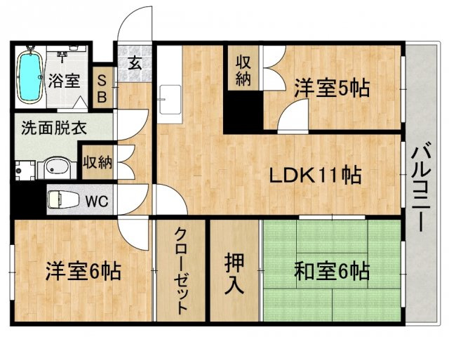 【間取り】 | ハッピネス若葉台