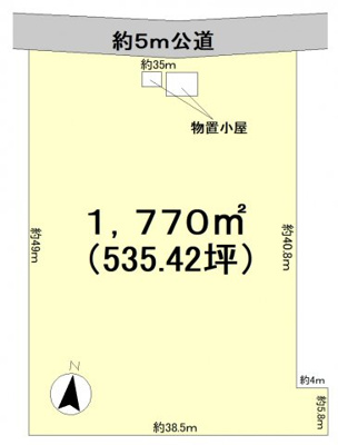 【区画図】 | 平坦で使いやすい　蓄電池用地等に／つくば市沼崎 | 道路と高低差が無い整形地