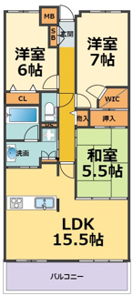 【間取り】 | 甲子園三番町ハイツ（鳴尾北小・学文中学校区） | 甲子園三番町ハイツ