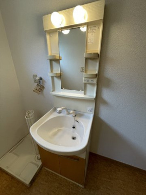 【独立洗面台】 | ハーミッツ・セル大桐 | 独立洗面台、小物を置くことができて便利です