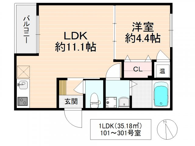 パラドール徳庵の間取り