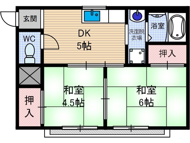 【間取り】 | ハイツフローラ