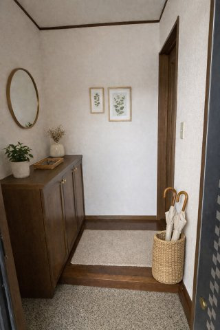 エストリジェールⅡの玄関|※写真はイメージです。家具・小物等は実際には付帯しません。