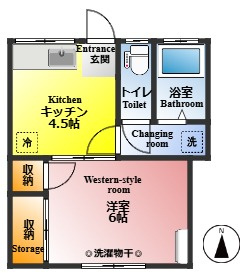 【間取り】 | セレーナ | シングルにおすすめの1ＤＫです♪