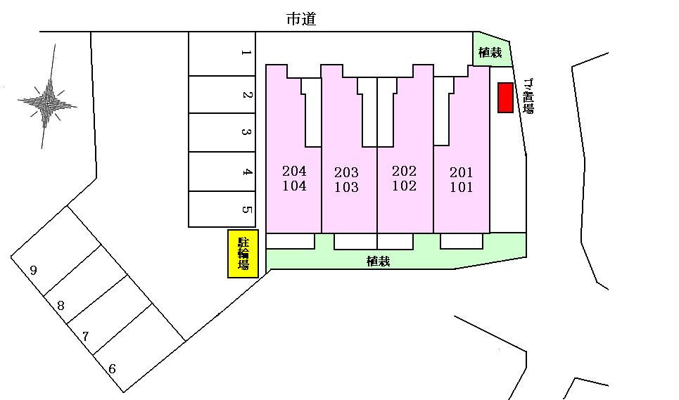 ルミナス　ビジョーの区画図