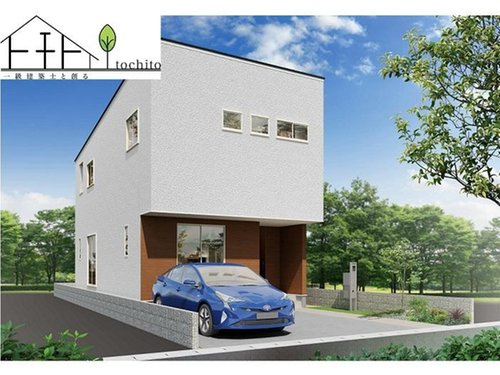 新築一戸建て　岡山市南区福富西の外観パース