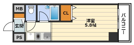 クレール東天満の間取り