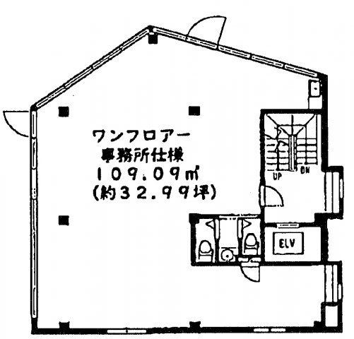 新宿区西新宿７丁目の店舗事務所の間取り