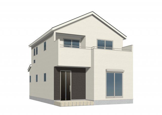 高浜市論地町2丁目　新築戸建　1号棟の外観パース|外観予定図