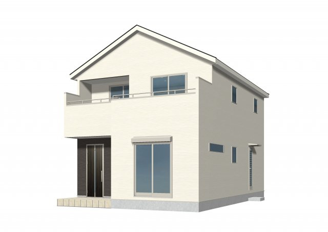 高浜市論地町2丁目　新築戸建　1号棟の外観パース|外観予定図