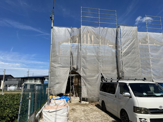 高浜市論地町2丁目　新築戸建　1号棟の外観|高浜市論地町2丁目新築分譲住宅1号棟写真です。2022年10月撮影