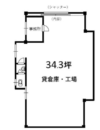 羽曳野市野　貸倉庫　物件番号：198431の間取り
