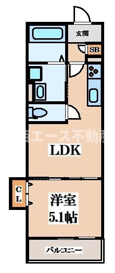 【間取り】 | ラモーナ長瀬Ⅱ