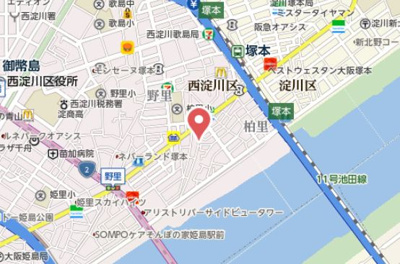 【地図】 | ハーモニーテラス塚本Ⅱ