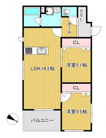 【間取り】 | BigLuck城南
