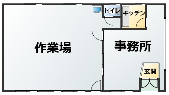 高島市安曇川町青柳作業所の間取り