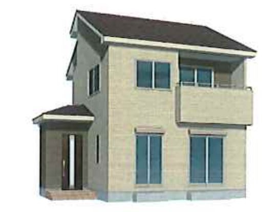 高崎市山名町Ⅱ期（全4棟）A号棟の外観パース|外観パースです