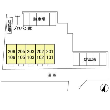 Ｈ･Ｉハウスの区画図