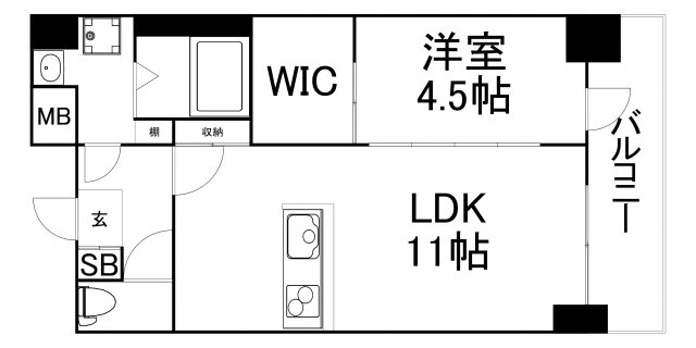 【間取り】 | エス・キュート南森町