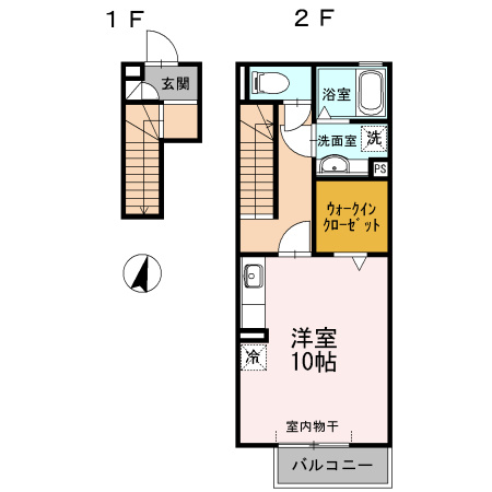 ヴィラ小山　B　　　刈谷市の賃貸はクラスホーム刈谷店　　　　　　の間取り